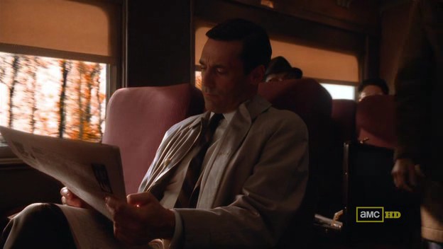 Don Draper prend le train